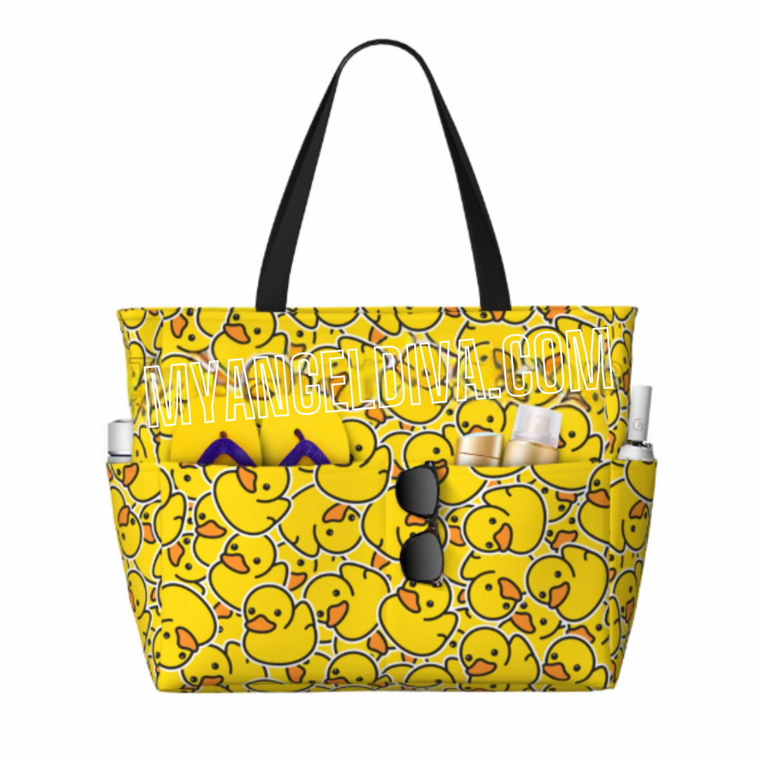 Yellow Rubber Ducky Big Beach Bag