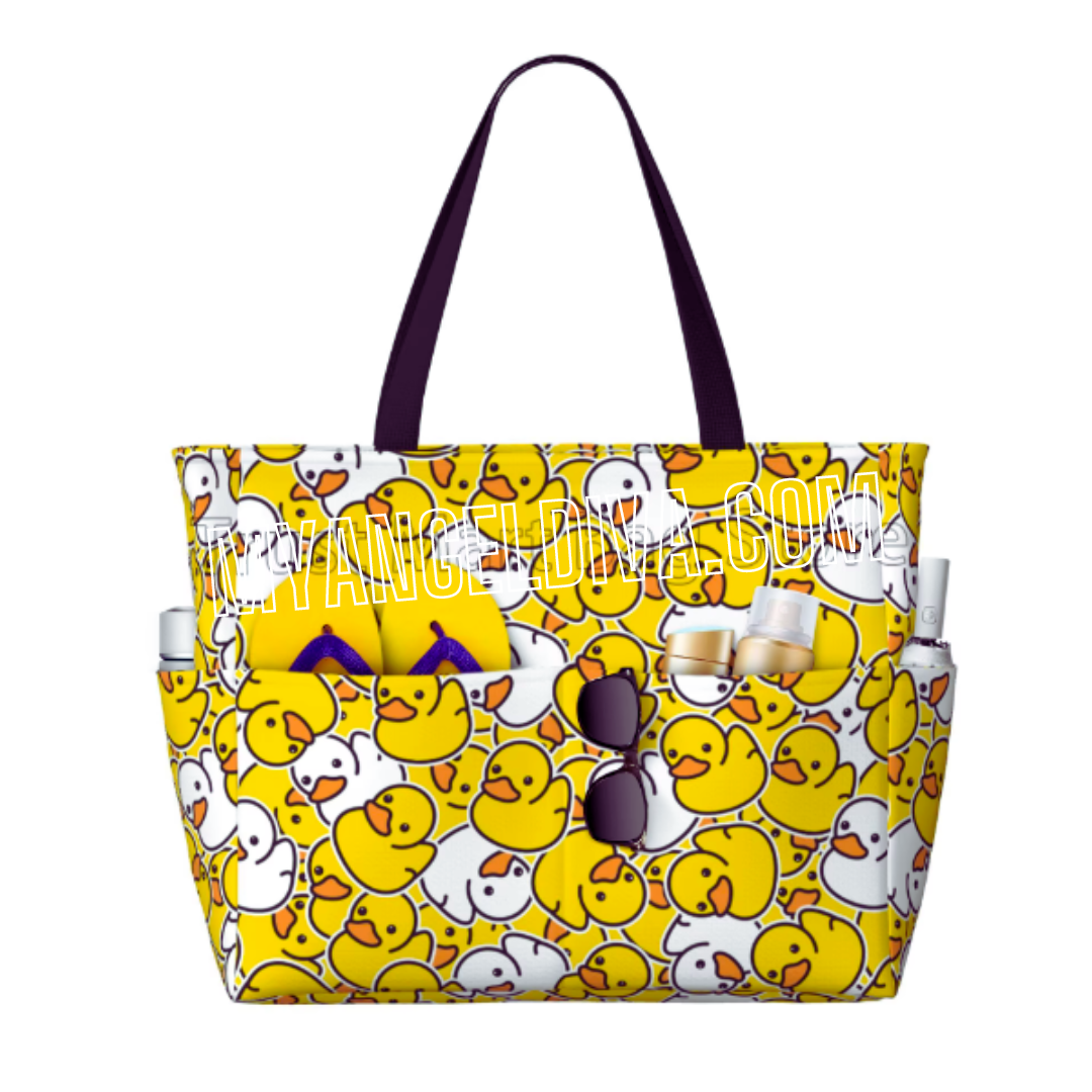 Yellow Rubber Ducky Big Beach Bag