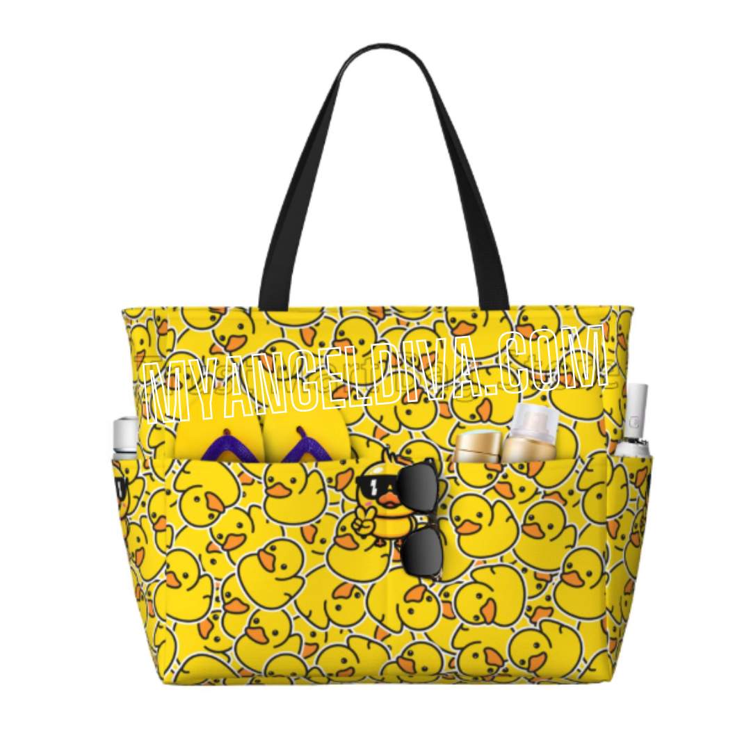 Yellow Rubber Ducky Big Beach Bag