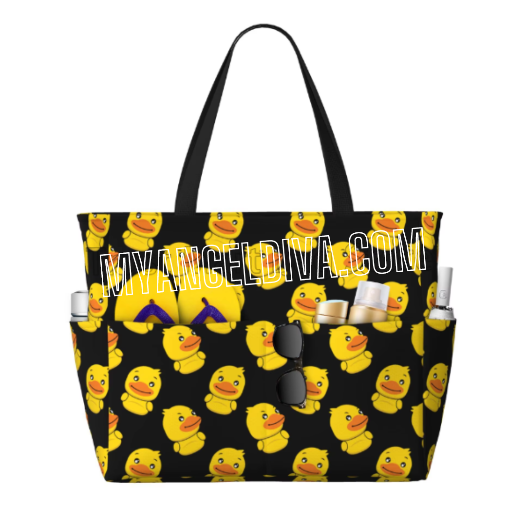 Yellow Rubber Ducky Big Beach Bag