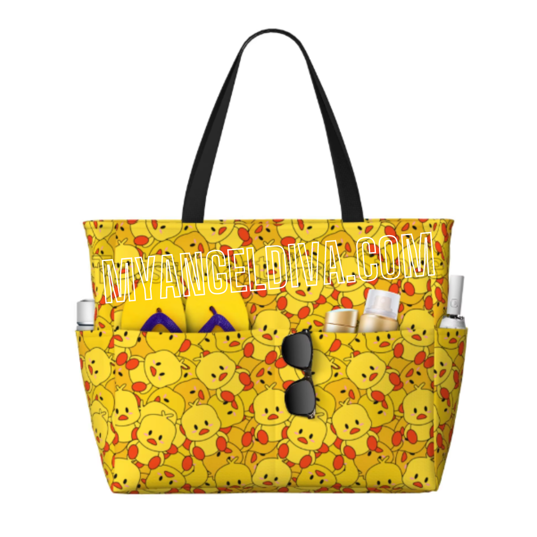 Yellow Rubber Ducky Big Beach Bag