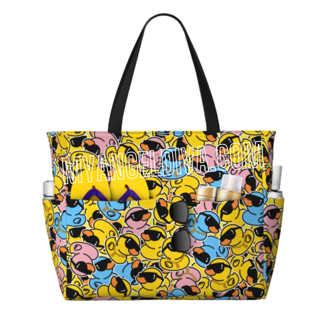 Yellow Rubber Ducky Big Beach Bag