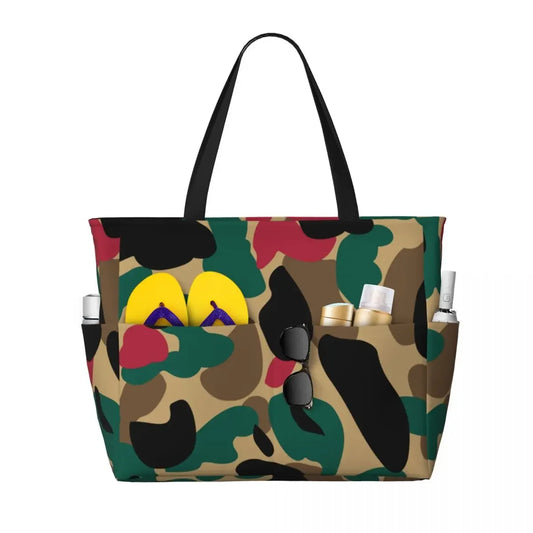 Camouflage Big Beach Bag